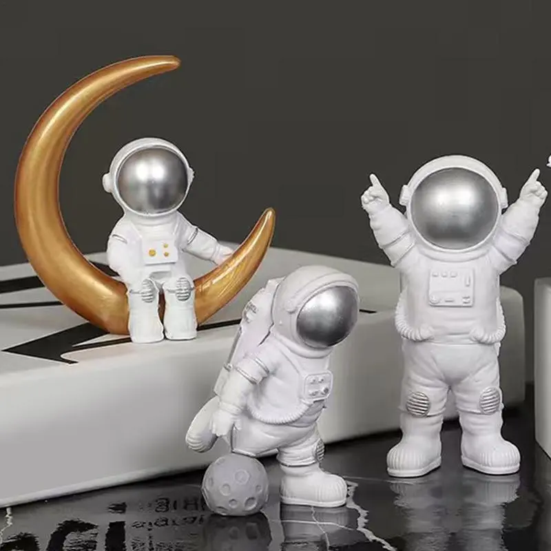 7pcs Space Man Statue Space Man Figurines Desktop Decorations Astronaut Sculpture Desk Decor Spacemans Figures Figurine Statue
