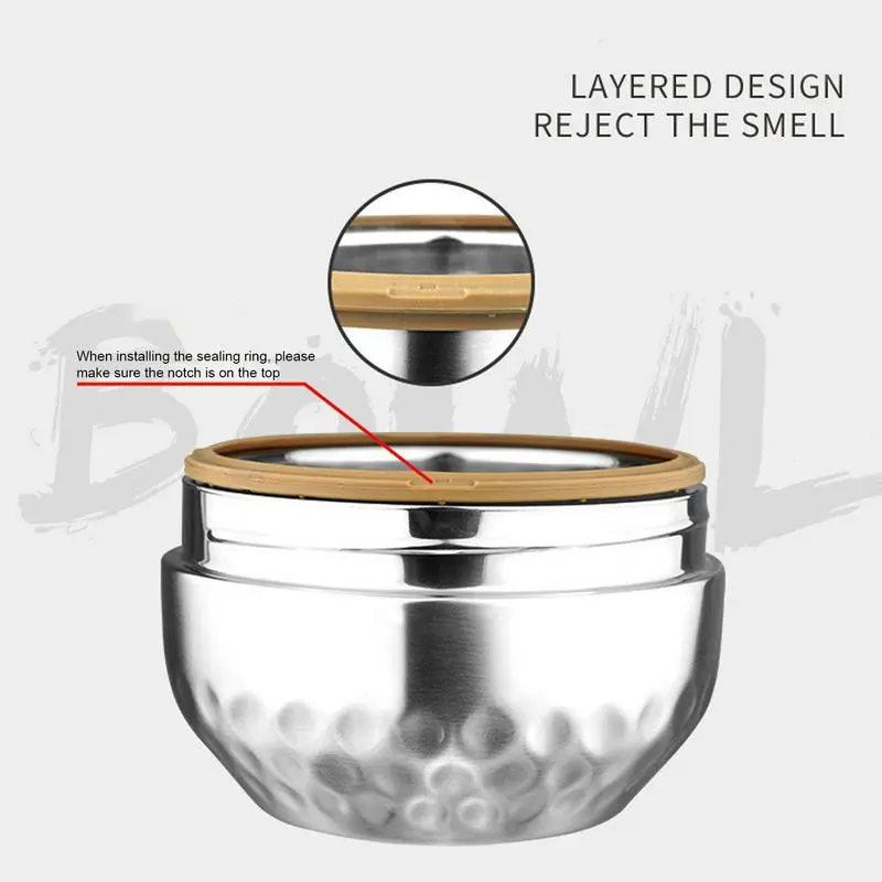 1L Insulated Lunch Container 2-Layer Stainless Steel Snack Container  Leakproof Lunch Box Food Thermal Jar Insulated Soup Cup