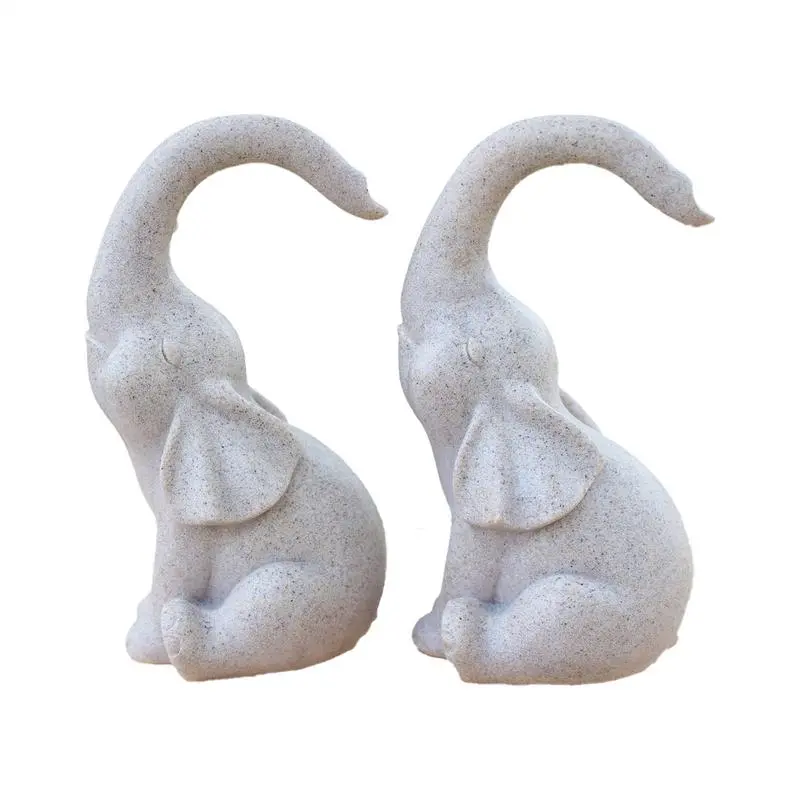 Love Elephant Statue Elephants Figurines Loving Elephants Set Cute Couple Elephant Ornaments  Elephant Figurine Ornament Decor