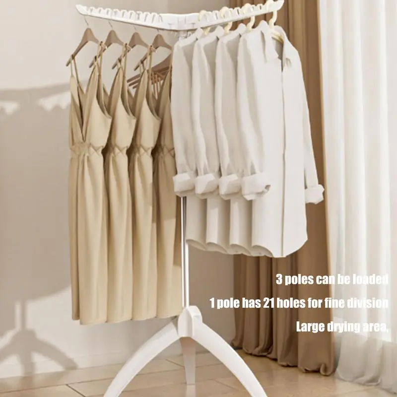 Clothes Drying Rack Laundry Drying Rack Tripod Space-Saving Dryer Stand for Garment Towel Coat Sweater Indoor Laundry Room