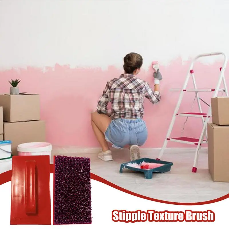 Texture Brush Stipple Brush Drywall And Ceiling Finishing Non-Slip Handle Professional Hand Tools Plastering Home Improvement