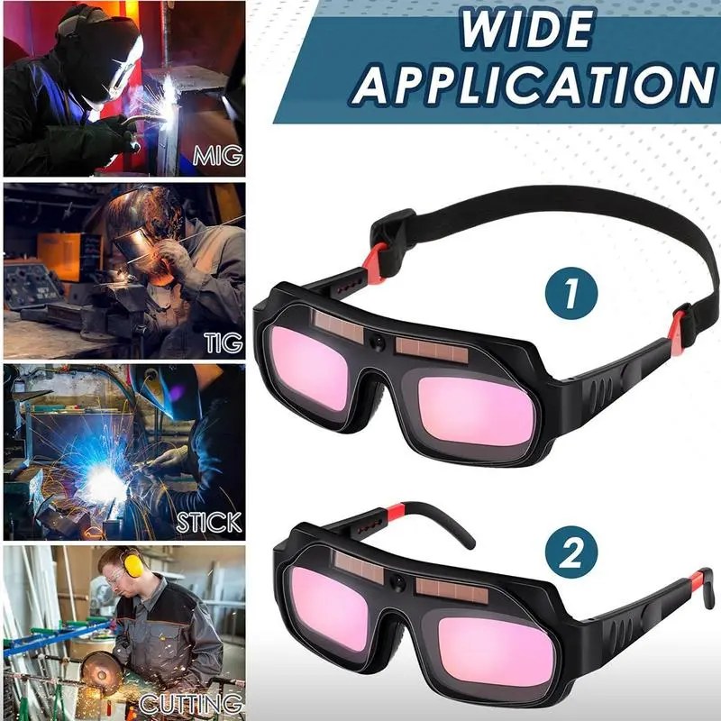 Glasses solar welding goggles Auto-dimming Welder Glasses Welding Safety Glasses Ventilated Face Shield Adjustable UV-resistant