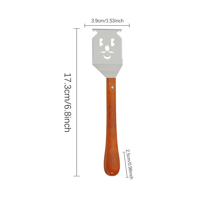 BBQ Spatula 5-in-1 Stainless Steel Grill Spatula 17 Inch Heavy Duty Grill Spatula Multifunctional Outdoor BBQ Tools Long
