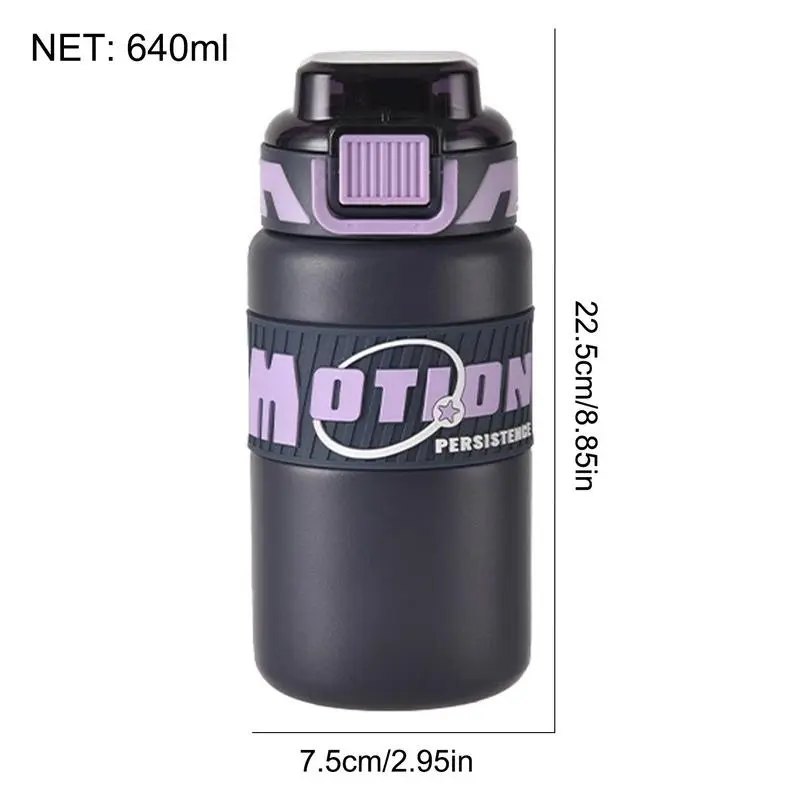 Water Bottles Straw Lid Large-Capacity Stainless Steel Water Cup Handle Travel Mug With Traw Lid Handle Drink Bottle For Outdoor