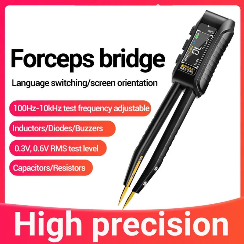 Digital Meter Tweezer Digital SMD Meter Tweezer Meter Tester High Accuracy Component Analyzer With Display Component Recognition