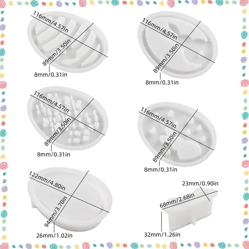 Easter Silicone Molds Craft Molds 3D Silicone Mold Set Handmade Craft Moulds For Easter Eggs And Rabbit Silhouettes Candle