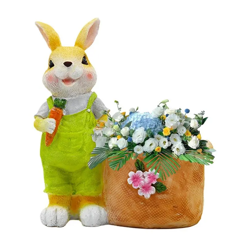 Easter Bunny Flowerpot Bunny Planter Animal Planter Easter Bunny Pot Easter Decorative Garden Pots Animal Succulents Holder