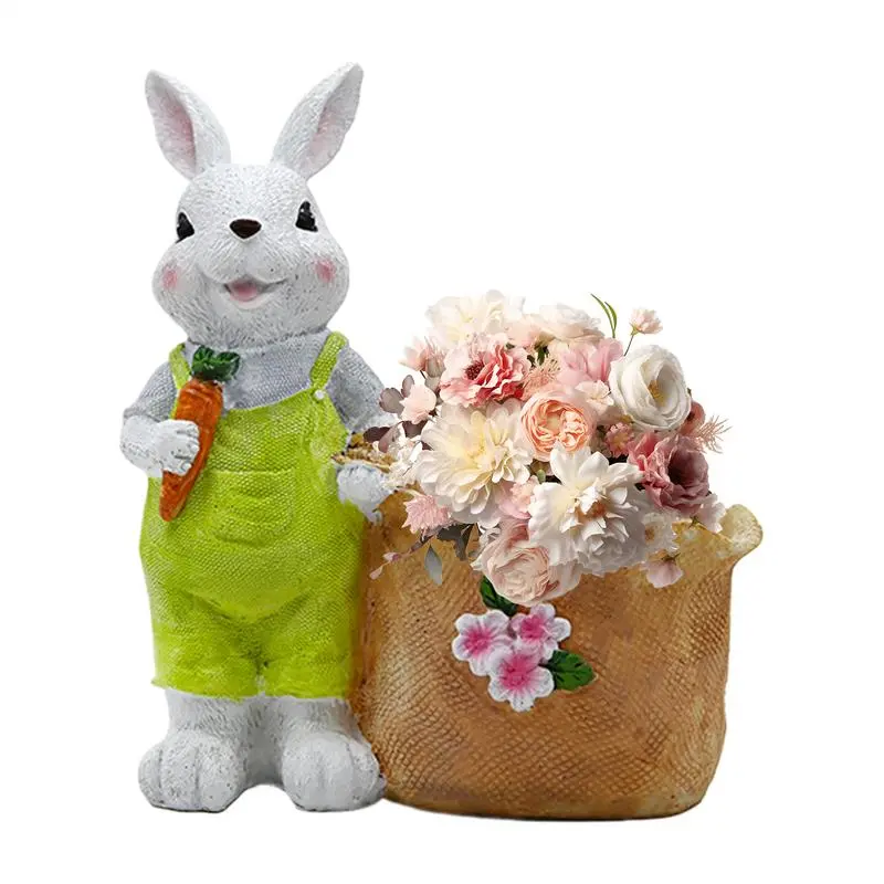 Easter Bunny Flowerpot Bunny Planter Animal Planter Easter Bunny Pot Easter Decorative Garden Pots Animal Succulents Holder