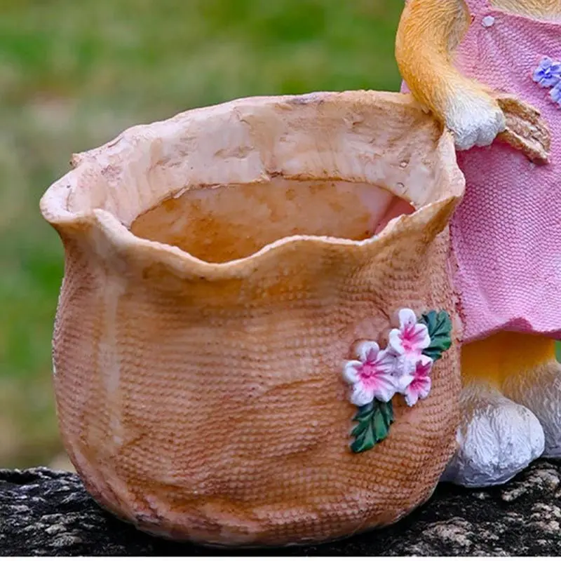 Easter Bunny Flowerpot Bunny Planter Animal Planter Easter Bunny Pot Easter Decorative Garden Pots Animal Succulents Holder