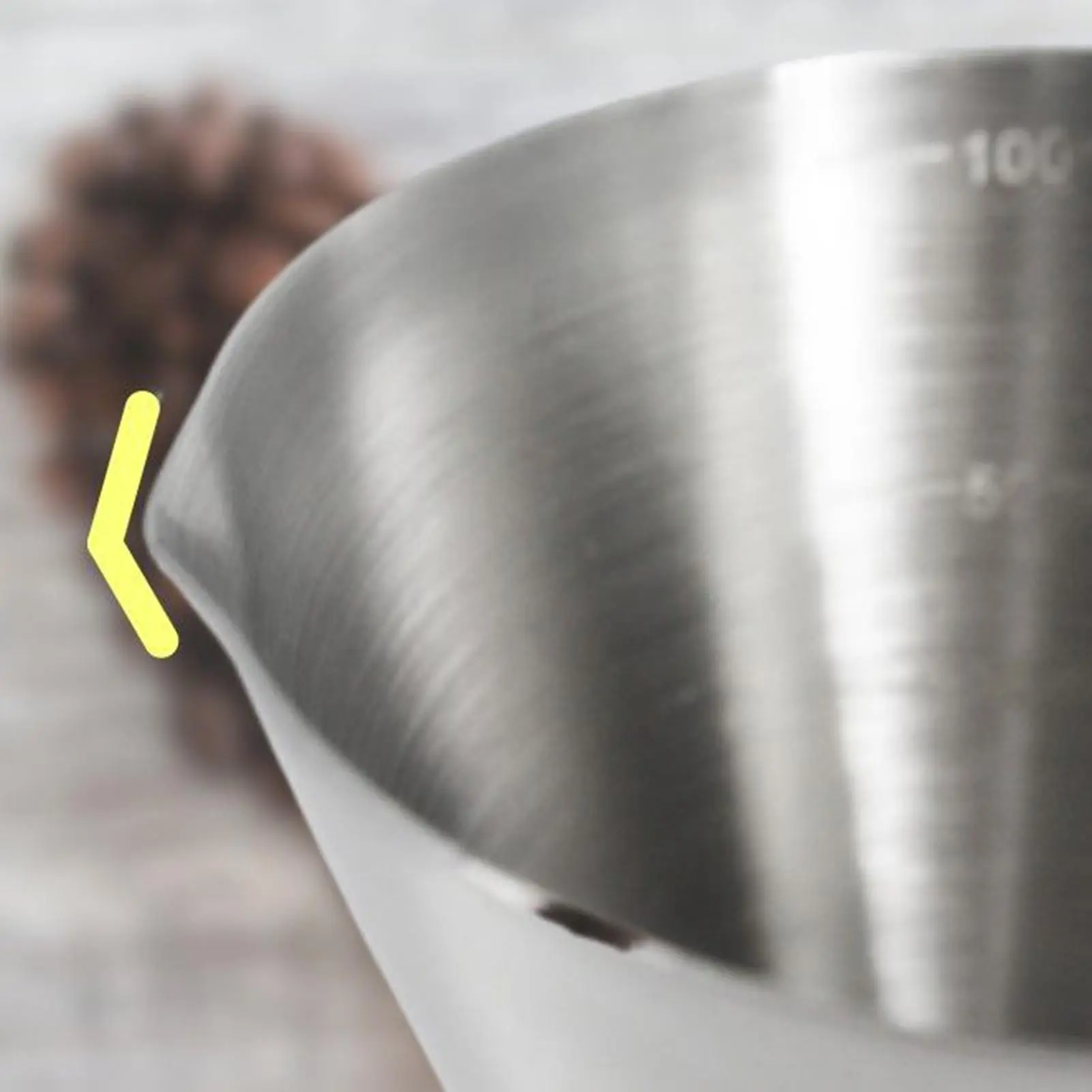 Coffee Measuring Cup Measurement Cup Stainless Steel Heat-Resistant Three Scale Beaker with Handle Double Spout Pitcher for