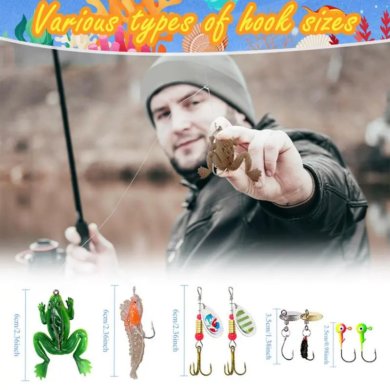 24 Days Fishing Tackle Advent Calendar Fishing Lures Gifts Box 2024 Christmas Countdown Calendar Fish Bait Gifts For Adults Men