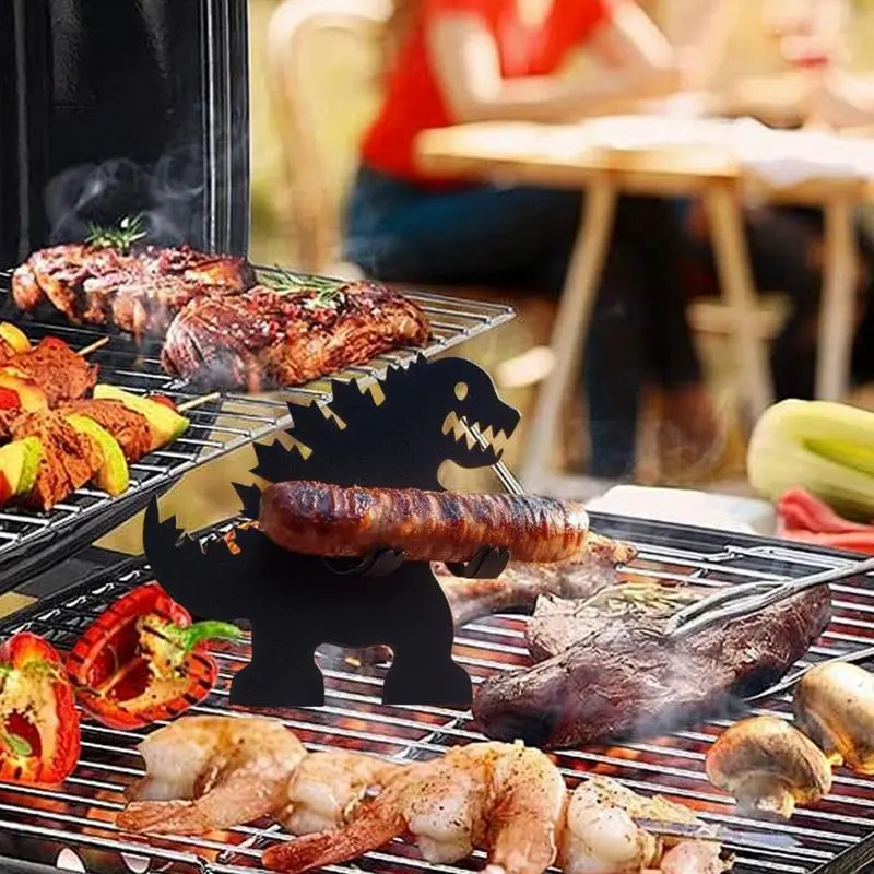 BBQ Stand Hot Dog Roaster Metal Creative Funny Grill Accessories For Kitchen Events Grilling Camping Trips Backyard Cooking