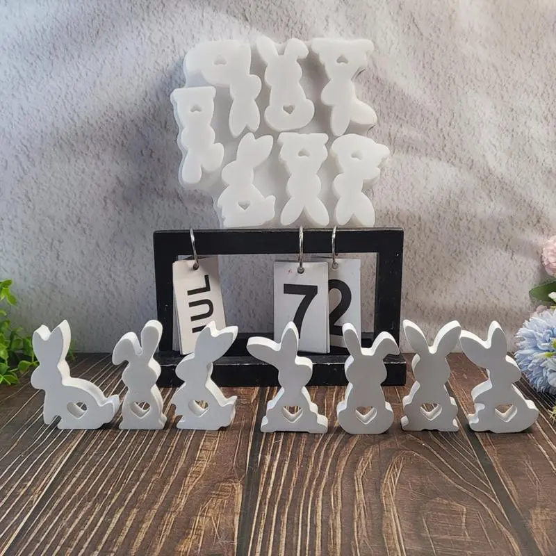 Bunny Candy Mold Soap Molds Easter Bunny Silicone Mold For Baking Rabbit Shape Mousse Cake Dessert Chocolate Pastry Pudding Jell