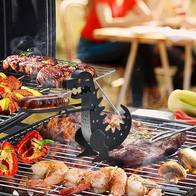 BBQ Stand Hot Dog Roaster Metal Creative Funny Grill Accessories For Kitchen Events Grilling Camping Trips Backyard Cooking
