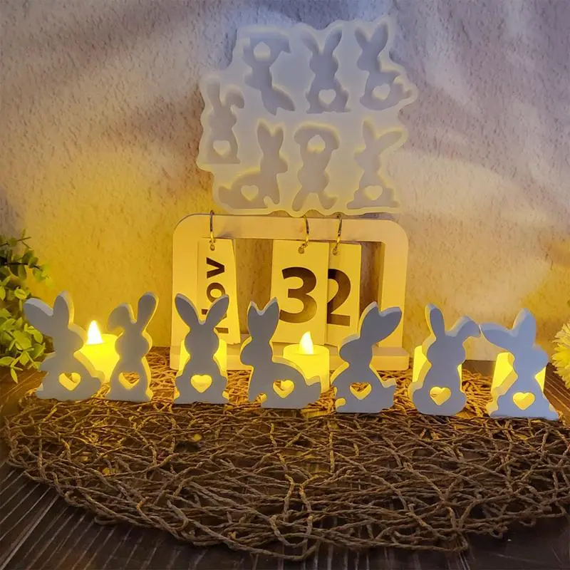 Bunny Candy Mold Soap Molds Easter Bunny Silicone Mold For Baking Rabbit Shape Mousse Cake Dessert Chocolate Pastry Pudding Jell