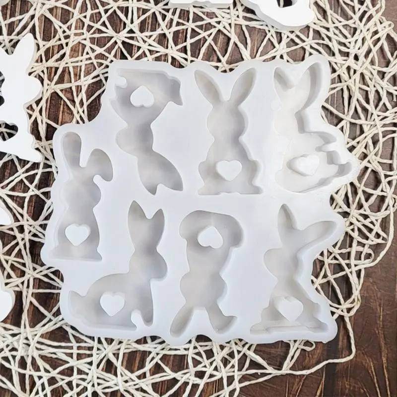 Bunny Candy Mold Soap Molds Easter Bunny Silicone Mold For Baking Rabbit Shape Mousse Cake Dessert Chocolate Pastry Pudding Jell