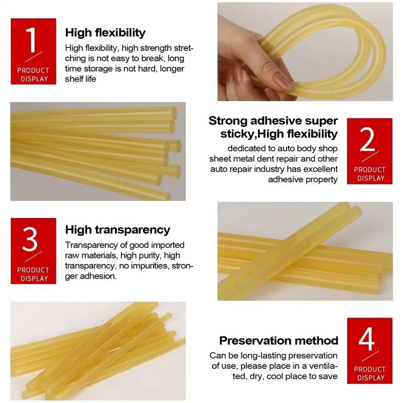 Hot Glue Sticks High-Flexibility Hot Glue Stick For Craft Repairing Stronger Viscosity Adhesive Glue Sticks For Dent Repair