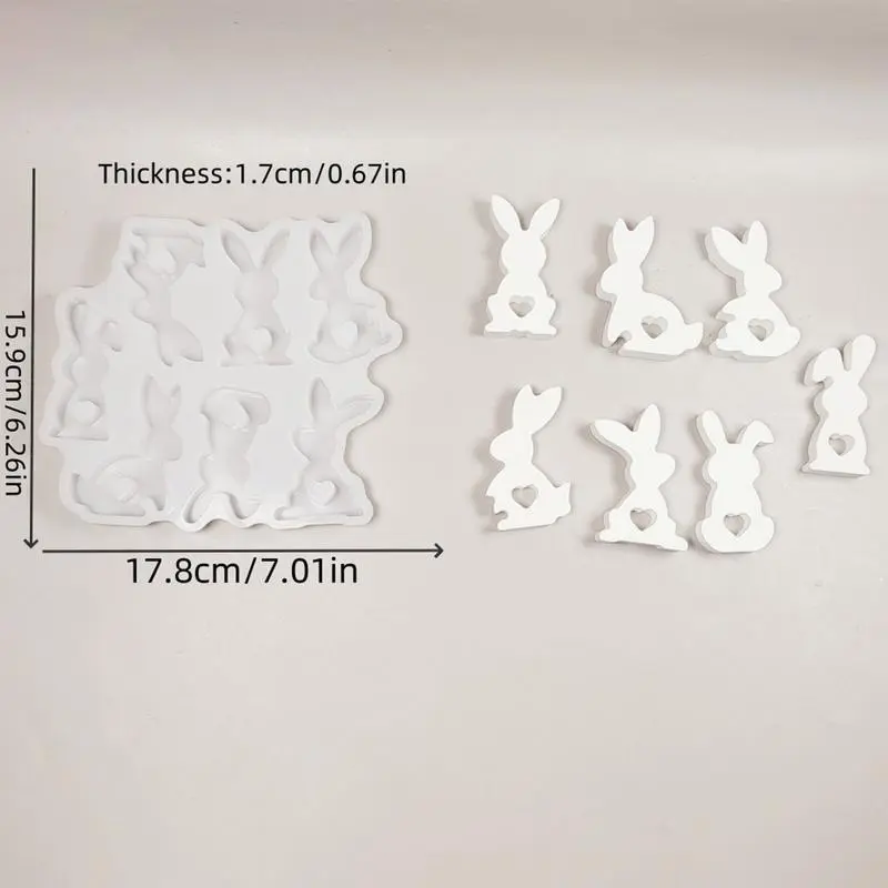 Bunny Candy Mold Soap Molds Easter Bunny Silicone Mold For Baking Rabbit Shape Mousse Cake Dessert Chocolate Pastry Pudding Jell