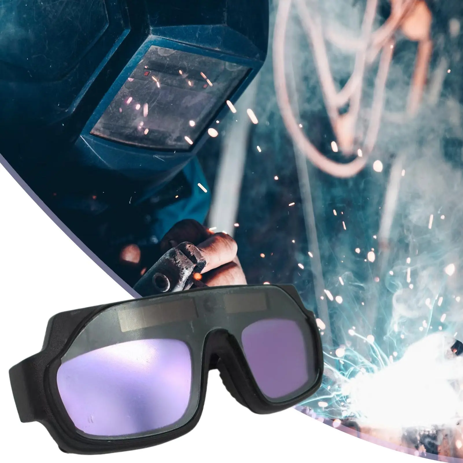 Welding Glasses Anti-Scratch Welding Lens Auto Darkening True Color Glasses Auto Darkening Anti-Eyes Shield Goggle For Welding