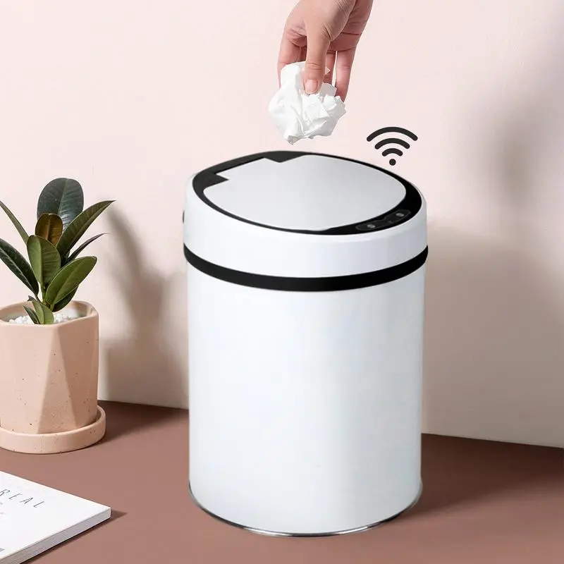 Electric Garbage Can Automatic Trash Can Motion Sensor Touch Control Trash Bin With Waterproof Lid Home And Hotel Use For