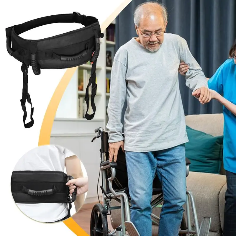 Gate Belt For Elderly Oxford Walking Transfer Belt Quick Release Gait Belts Adjustable Comfortable Lift Belt With 5 Handles Gate