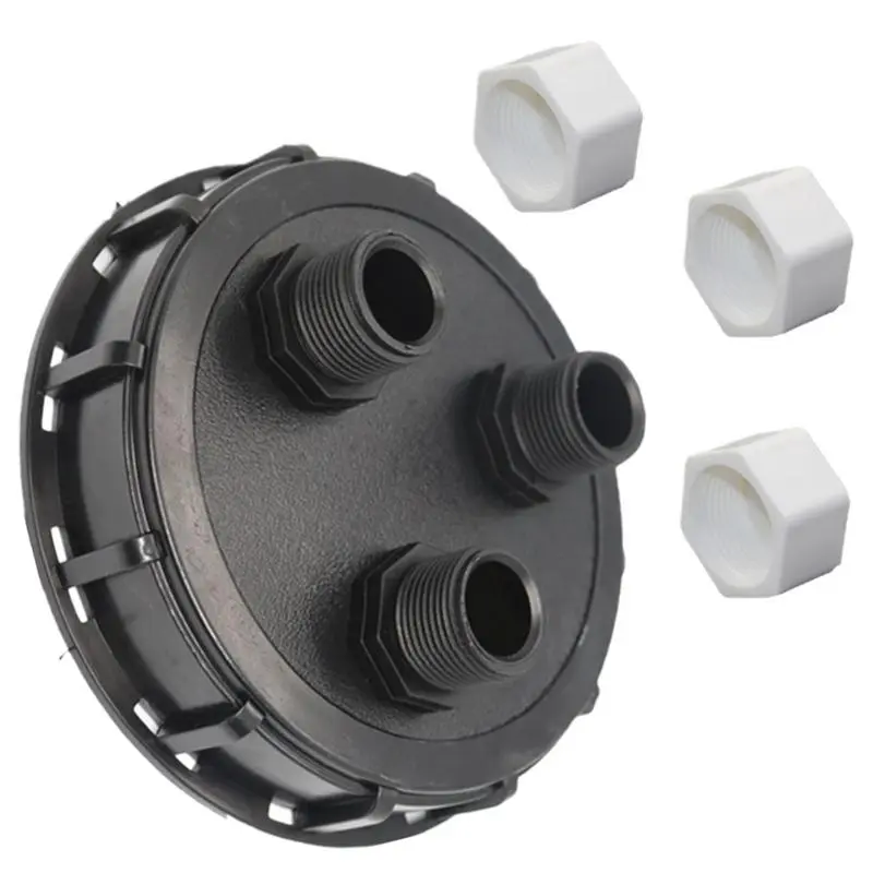 1000L IBC Tank Lid Barrel Bung Caps Tote Tank Cover Wear-Resistant Rain Barrel Caps Chemicala Ton Barrel Cover With Vent Hole