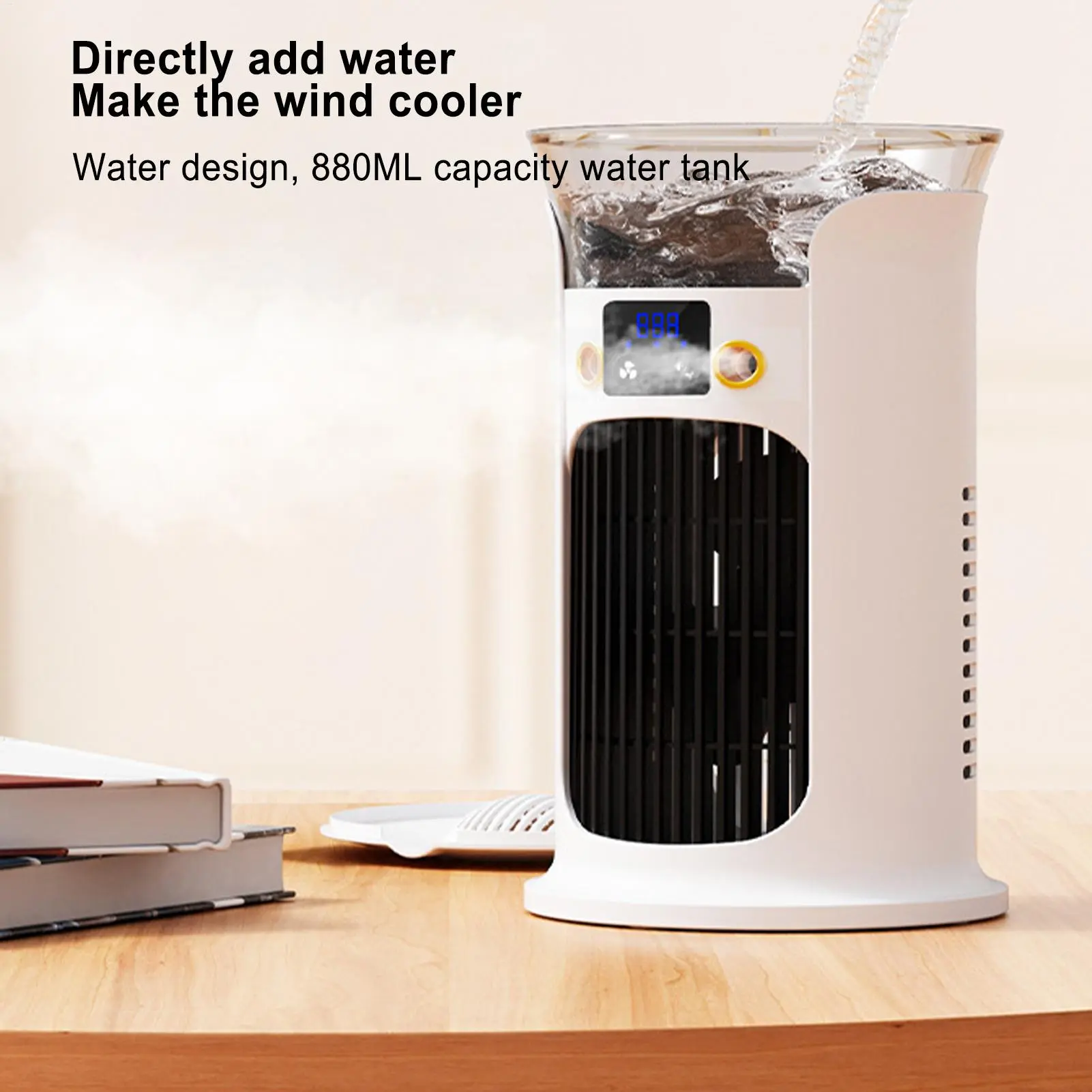 Air Conditioner Portable Small Space Cooling Accessory Quiet Smart USB Air Cooler For Bedroom Garage RV Tent Camping Outdoor