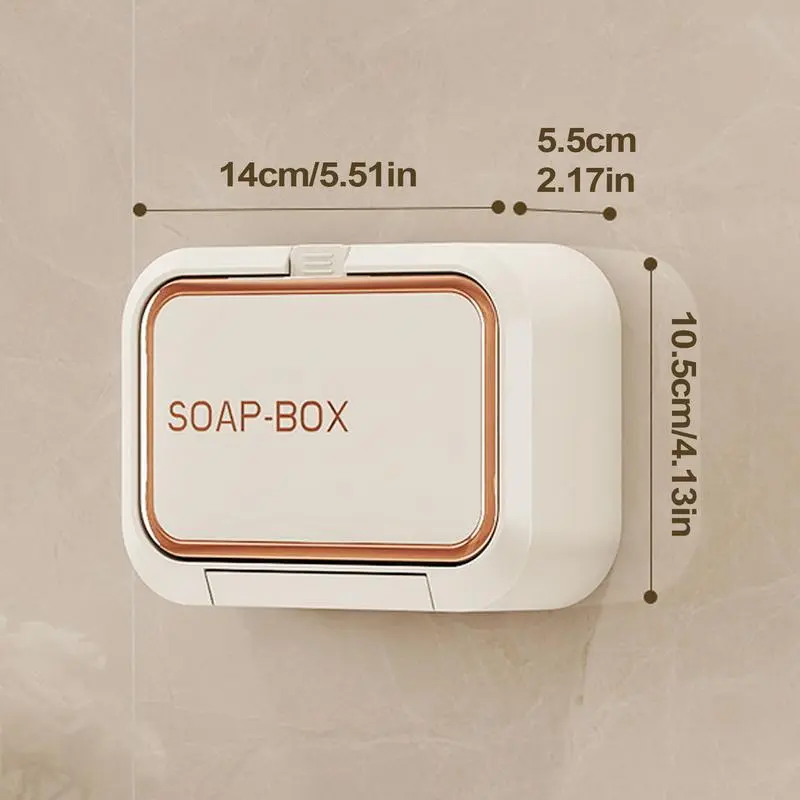 Soap Dish For Shower Wall Soap Case Adhesive Sponge Storage Organizer Draining Saver For Shower Bathtub Home Kitchen Sink