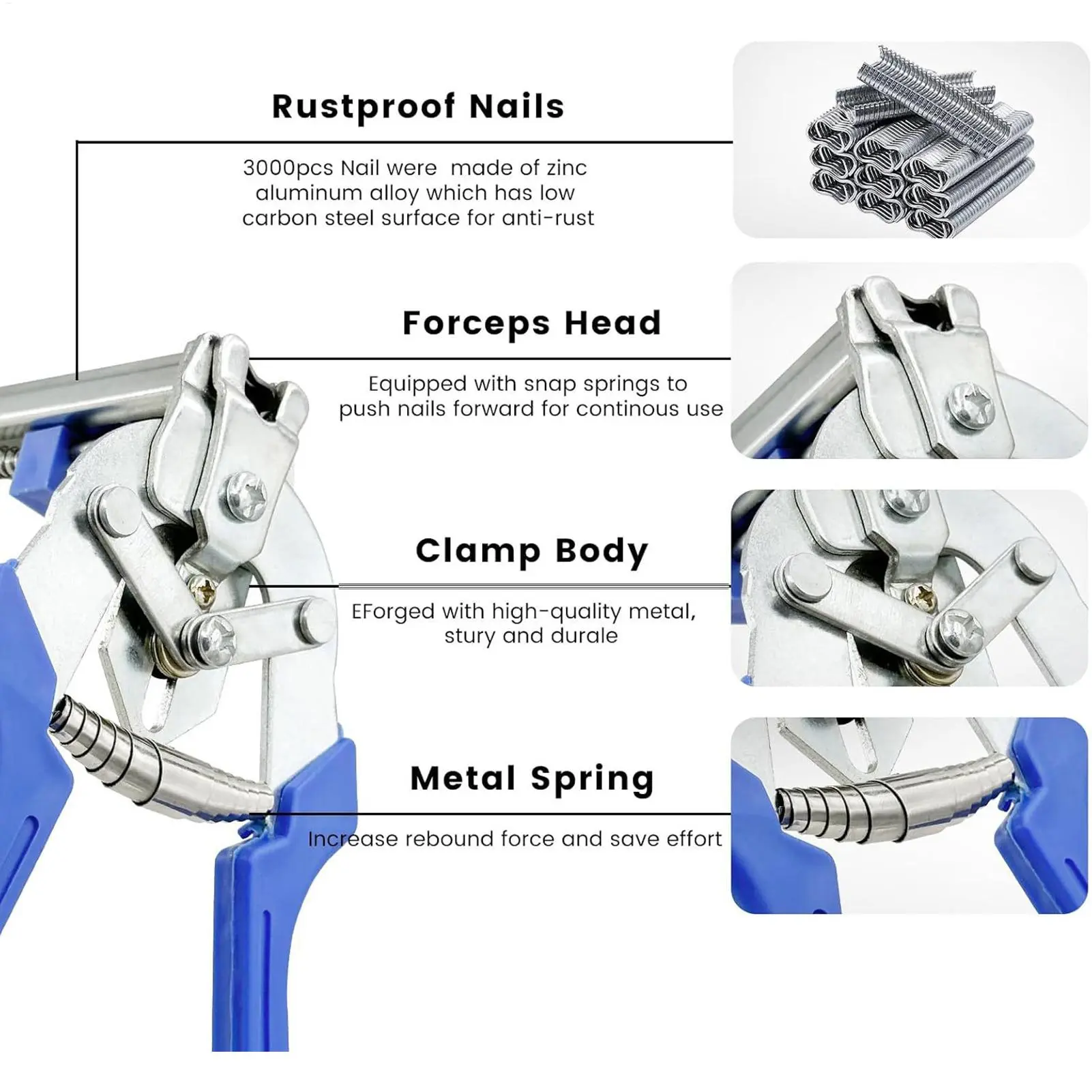 Hog Ring Pliers Type M Multi-function Fence Pliers Tools Home Improvement For Poultry Home Animal Upholstery Bird Crafts Fencing