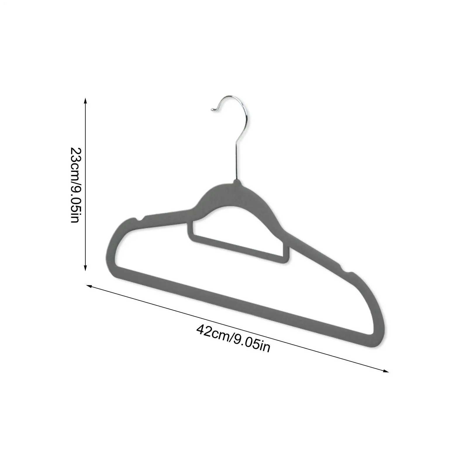 Thin Clothes Hangers 10 Pieces Flocking Thin Clothing Hangers Traceless Compact Organizer For Wardrobe Laundry Closet Home