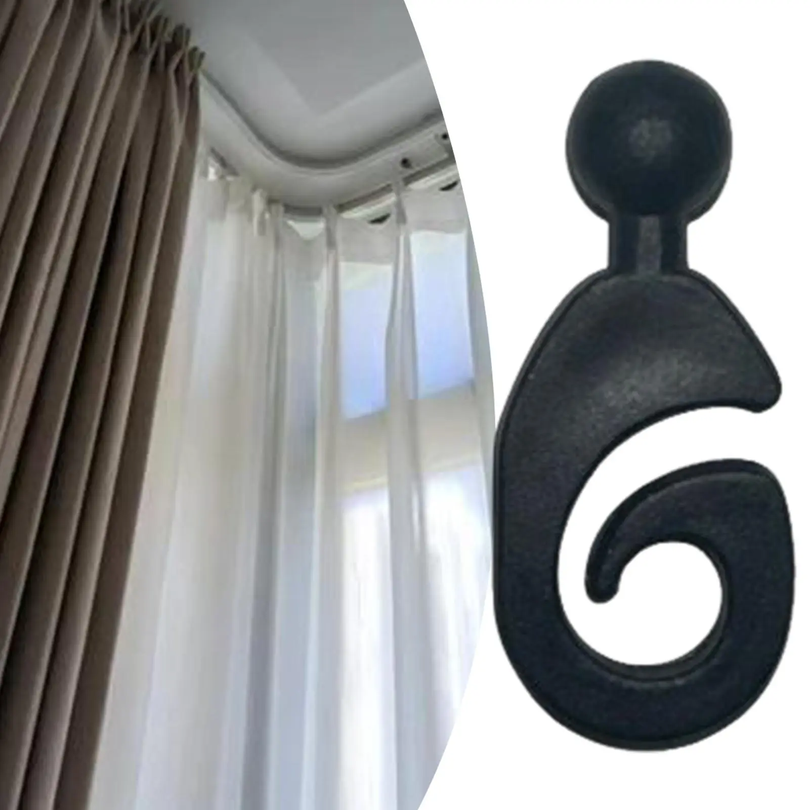 Gazebo Drape Hooks 50 Pieces Tent Door Cloth Hooks Multi-purpose Pergola Drape Rings Rustproof Hangers For Fence Plants Indoor