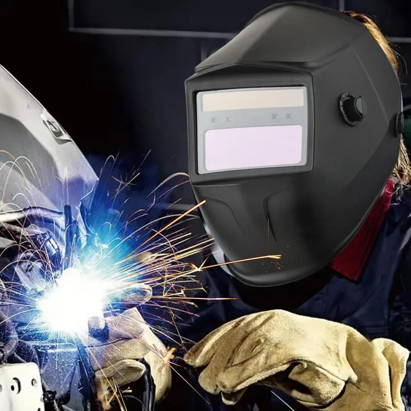 Auto Welding Face Cover Solar Powered Welding Hood With Large Viewing Screen Welding Face Cover Wide Shade Welding Shield For