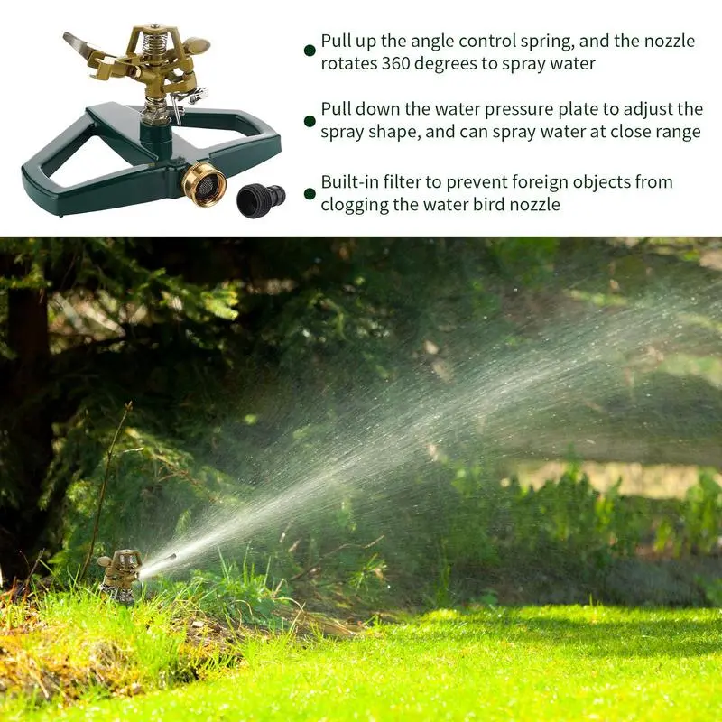 360 Degree Rotating sprinklers Lawn Sprinkler Yard Sprinkler Garden Lawn Automatic Sprinkler Garden Watering Irrigation Supplies