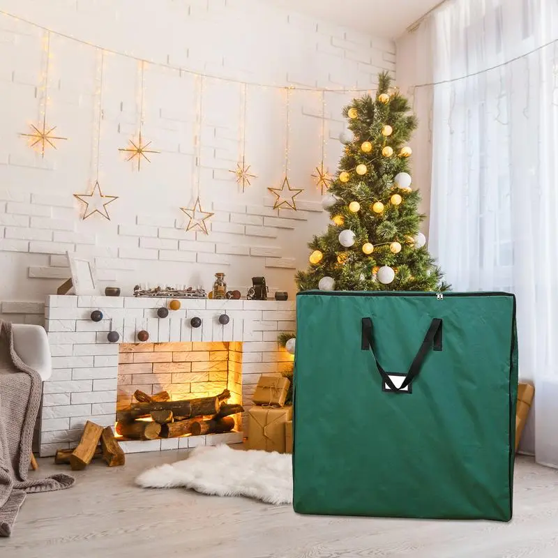 Wreath Bag 30 Inch Christmas Wreath Organizer Reinforced Handle Festival Decoration Accessories 600D Oxford Cloth Garage