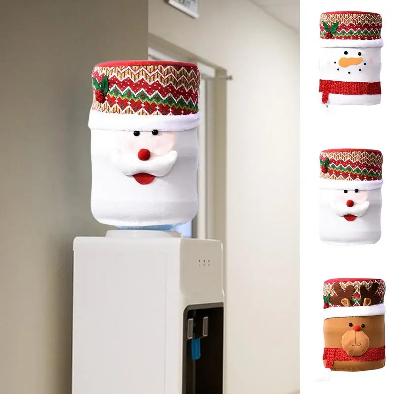 Water Jug Cover Christmas Drinking Barrel Dust Protector Stretchy Water Bucket Dust Defense Reusable Water Dispenser Dust Sleeve