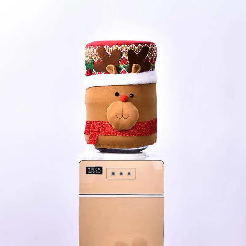 Water Jug Cover Christmas Drinking Barrel Dust Protector Stretchy Water Bucket Dust Defense Reusable Water Dispenser Dust Sleeve