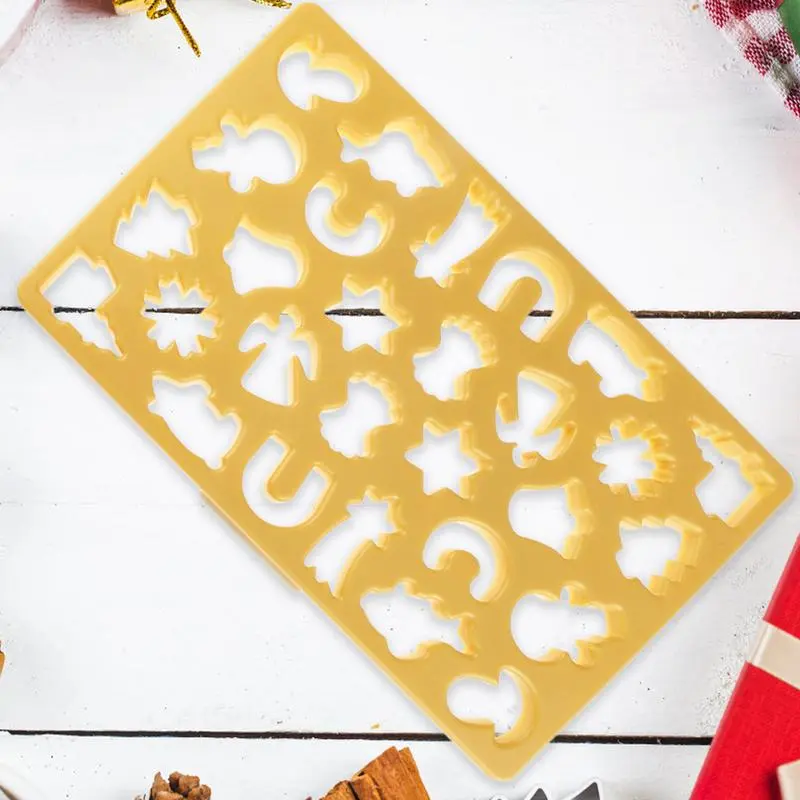 Cookie Cutters Christmas Shapes Christmas Baking Molds Cartoon Christmas Cookie Molds Candy Fondant Molds Heat-Resistant Food