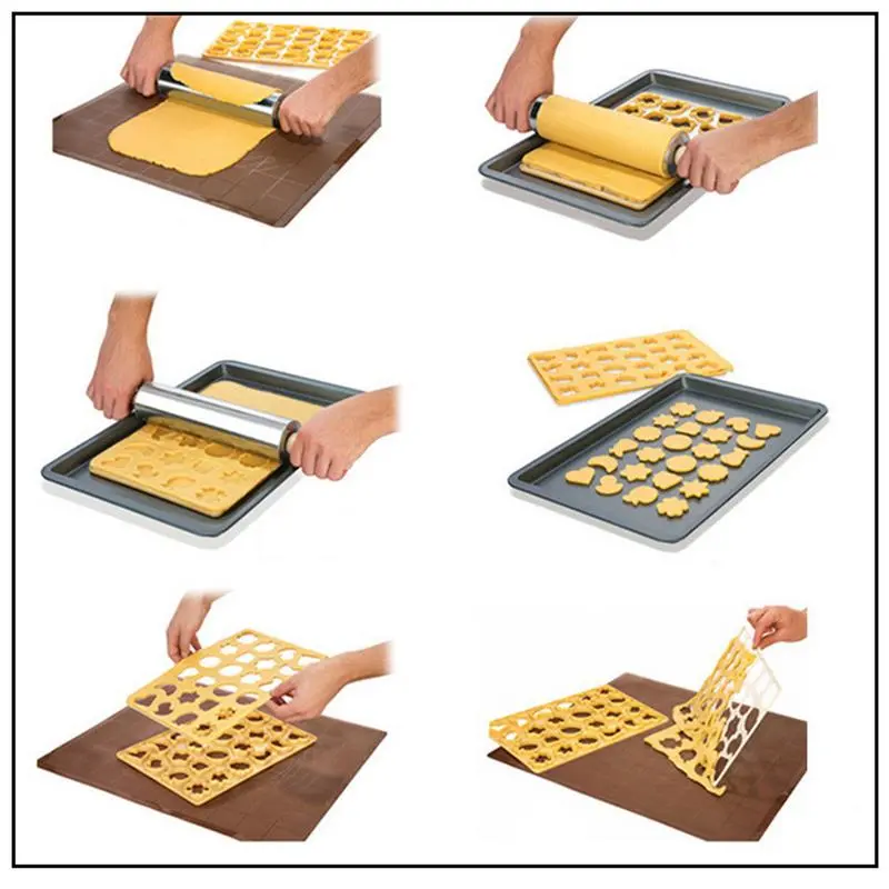 Cookie Cutters Christmas Shapes Christmas Baking Molds Cartoon Christmas Cookie Molds Candy Fondant Molds Heat-Resistant Food
