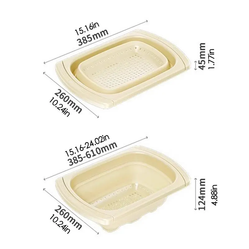 Sink Basket Strainer Kitchen Draining Container Foldable Vegetable Washing Basket Portable Sink Filter Basket For Home Use