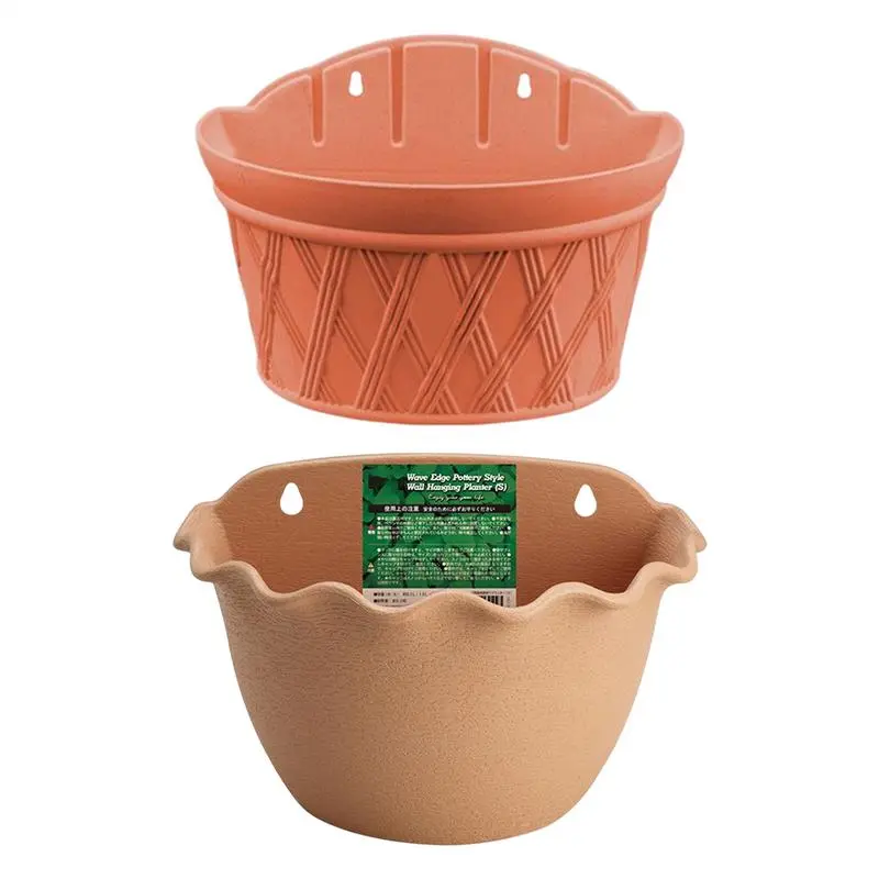 Garden Hanging Planter Wall Baskets Pot Wall Planter Garden Pot Half Round Plant Holder Case Wall Hanging Planter Flower Basket
