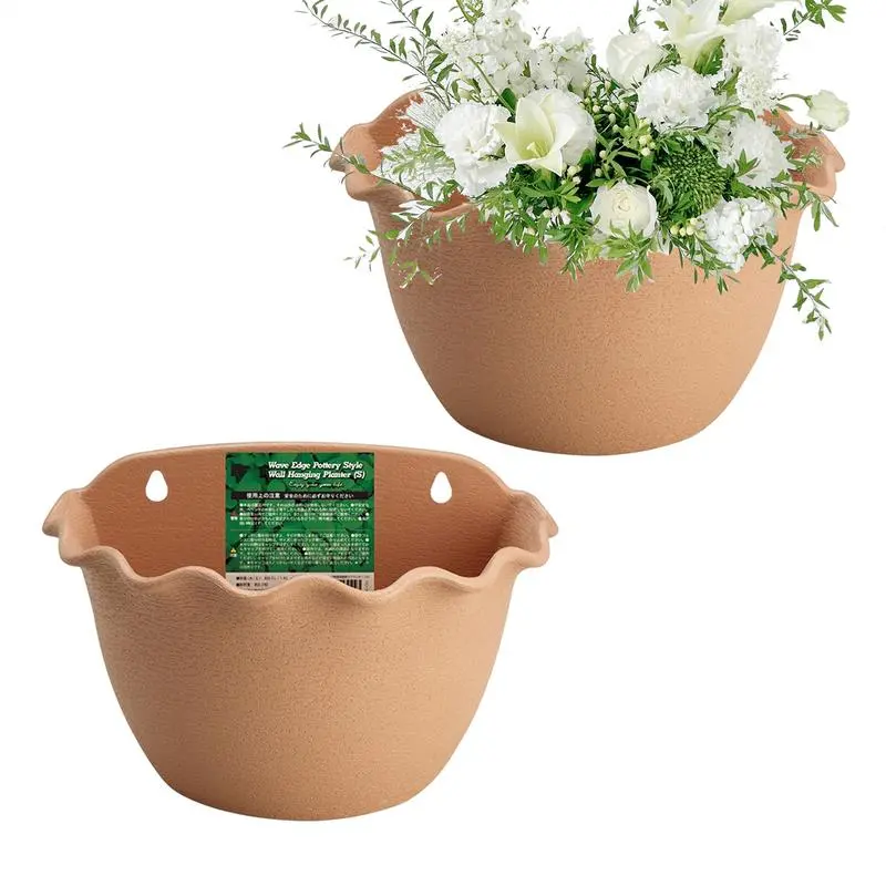 Garden Hanging Planter Wall Baskets Pot Wall Planter Garden Pot Half Round Plant Holder Case Wall Hanging Planter Flower Basket