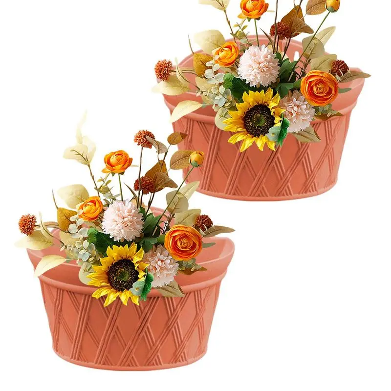 Garden Hanging Planter Wall Baskets Pot Wall Planter Garden Pot Half Round Plant Holder Case Wall Hanging Planter Flower Basket