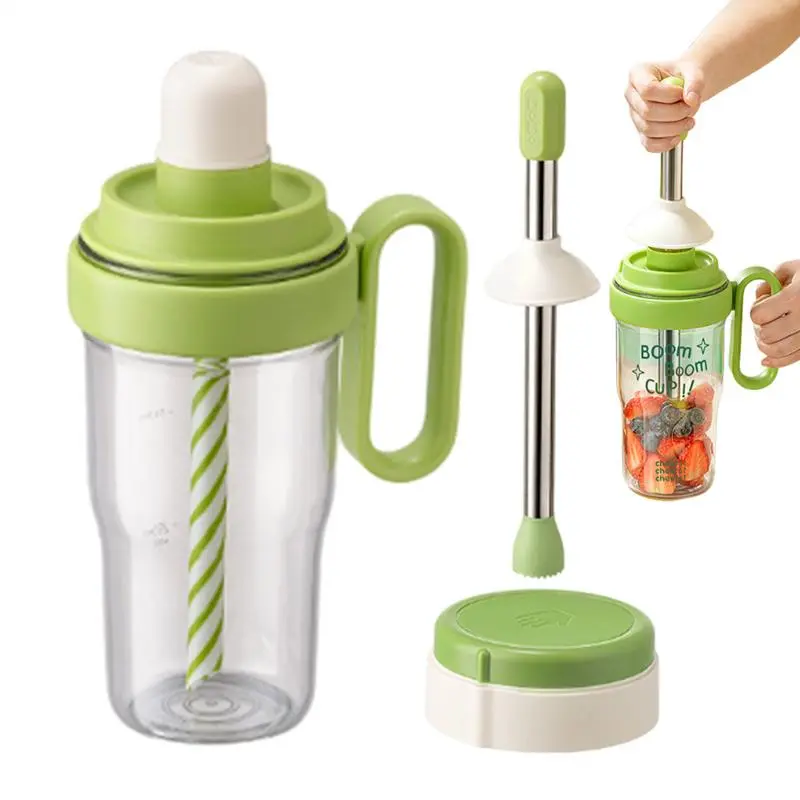 Cocktail Shaker Transparent Drink Mixer Shaker 33.8OZ Leakproof Multifunctional Mixer Shake Cup Bottle Blender Shaker Cup