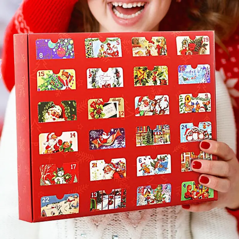 Christmas socks Advent calendar 24 pairs Cartoon Christmas Socking 24 Days Cotton Socks Countdown Calendar Christmas Gifts