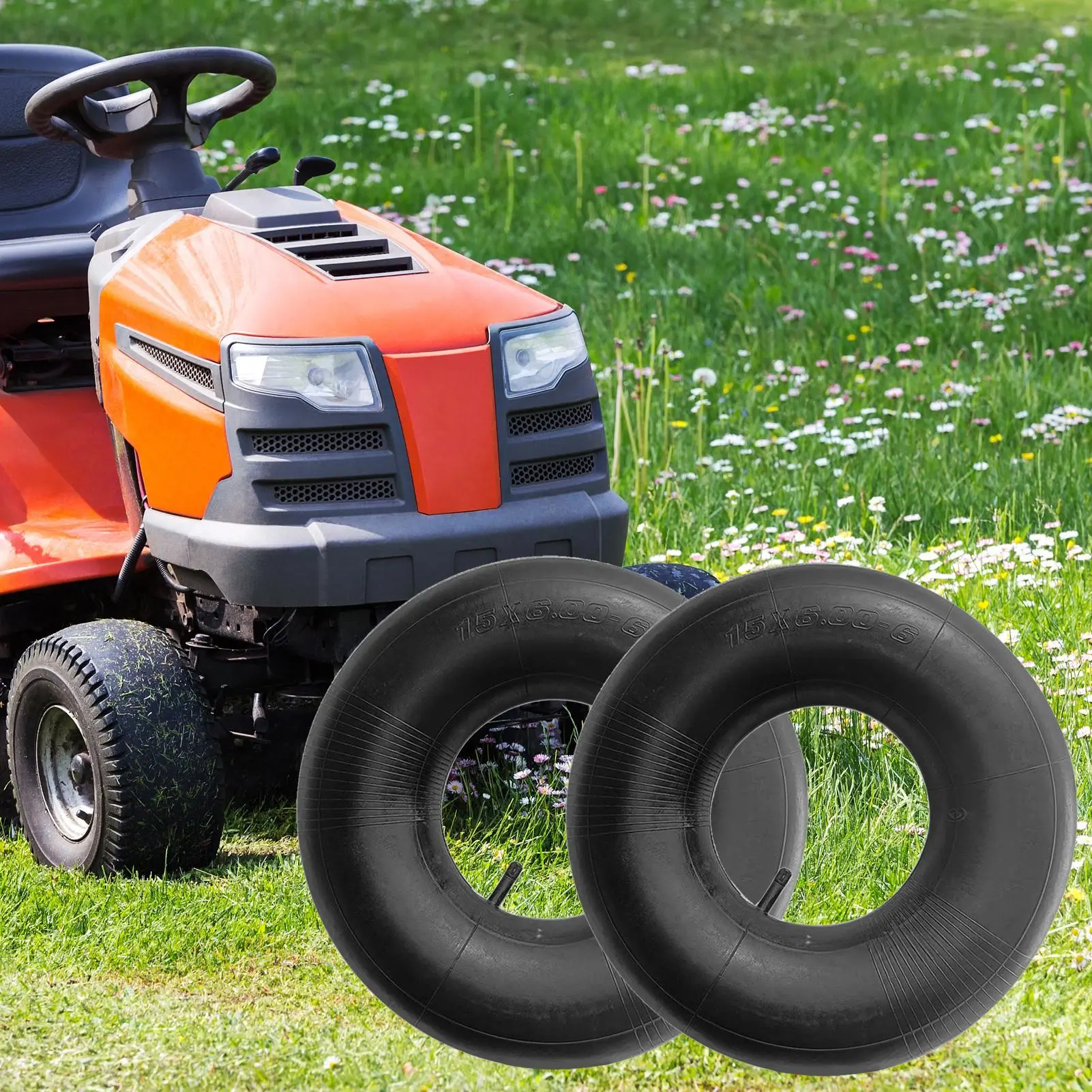 Lawn Mower Tire Tubes Replace Inner Tubes Sturdy 2 Pieces Wear-Resistant Repair Accessories For Repairing Maintenance Snow