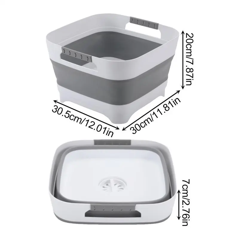 Bottle Washing Basin Bottle Basin For Sink Foldable Soaking Dishpan Basket Folding Space-Saving With Ergonomic Handle For