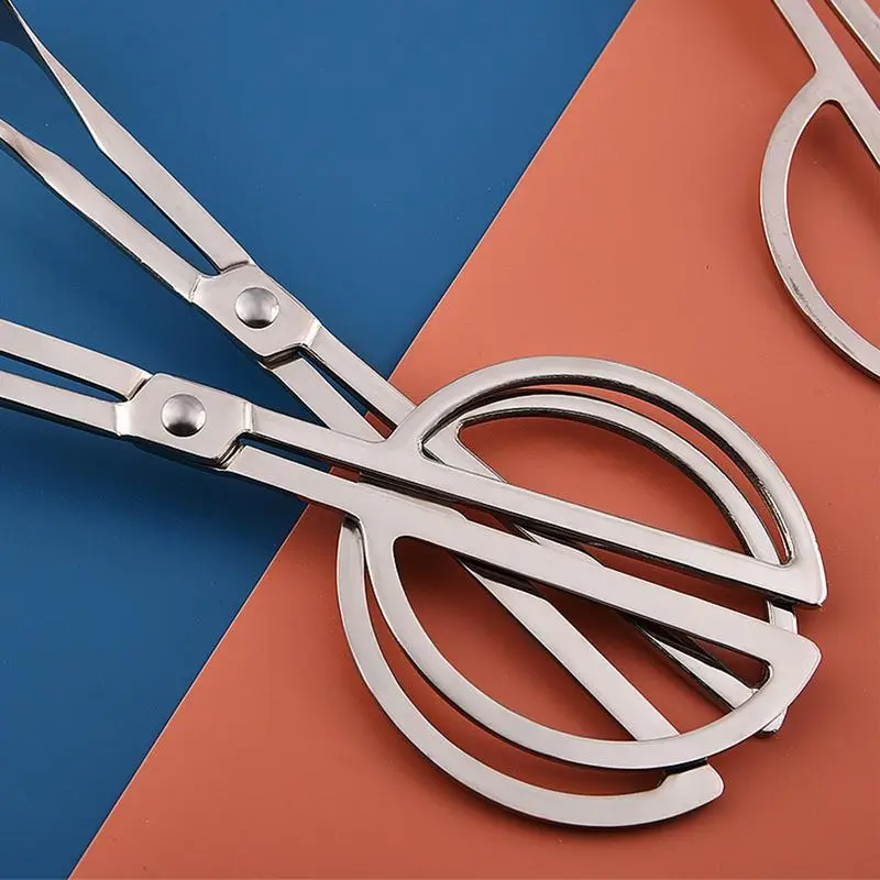 Buffet Tong Cooked Food Stainless Steel Tong Appetizer Tongs Multi-functional Kitchen Scissor For Salad Cake Bread
