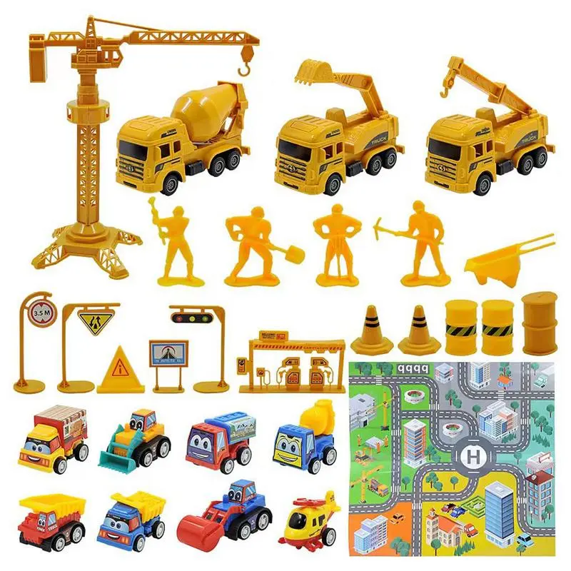 Vehicle Toys Set Advent Calendar Gift Box 24 Days Christmas Countdown Calendar Pull Back Car Toys Christmas Gift For Kids