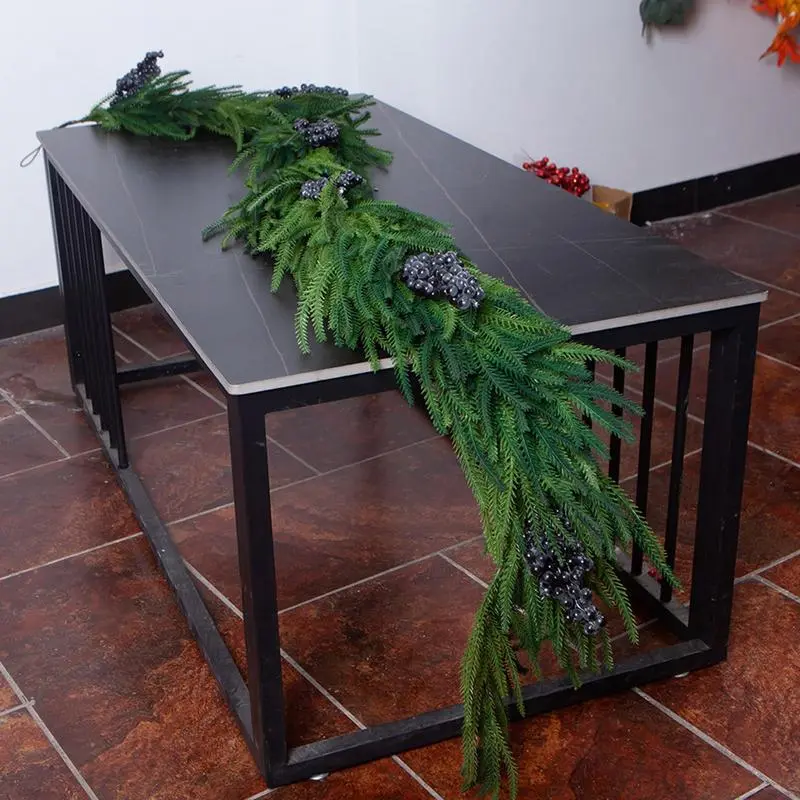 180cm Christmas cedar garland long cedar real touch garland Dense Cedar Garland Greenery Garland Ornament Fireplace Decor