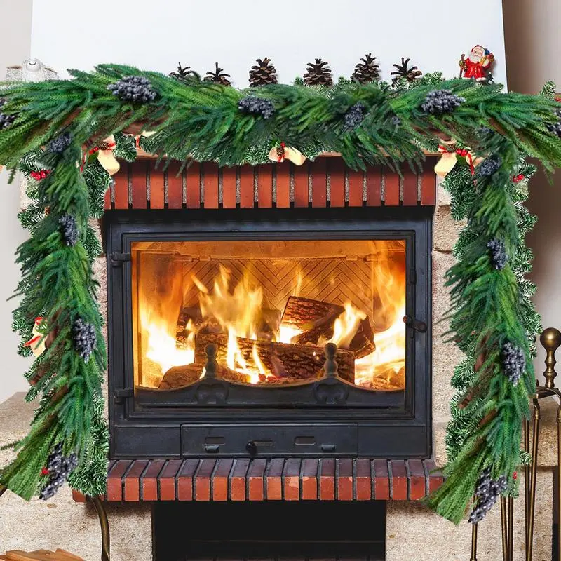 180cm Christmas cedar garland long cedar real touch garland Dense Cedar Garland Greenery Garland Ornament Fireplace Decor